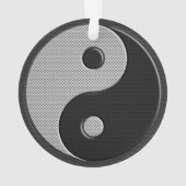 Vet Yin Yang in de afdrukkwaliteit van koolstofvez Ornament (achterkant)