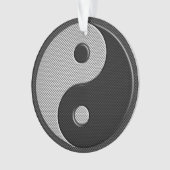 Vet Yin Yang in de afdrukkwaliteit van koolstofvez Ornament (voorkant)