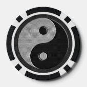 Vet Yin Yang in de afdrukkwaliteit van koolstofvez Pokerchips (Achterkant)