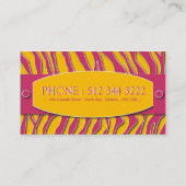 Vet zebra Afdrukken Visitekaartjes (Achterkant)