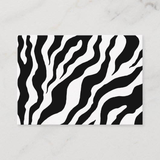 Vet Zebra Afspraak Visitekaartjes Afsprakenkaartje (Voorkant)