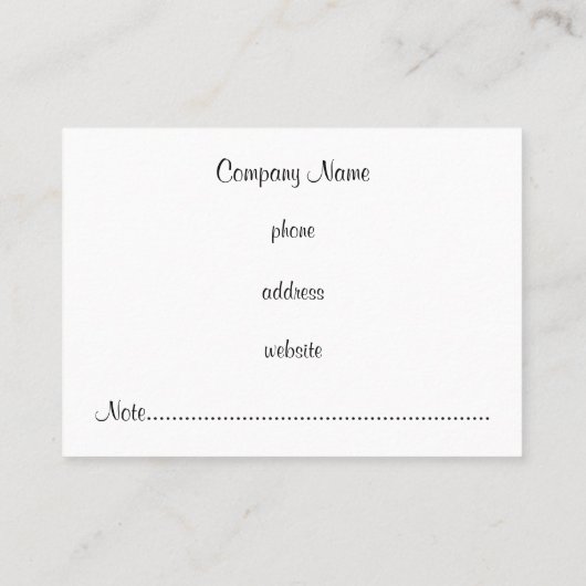 Vet Zebra Afspraak Visitekaartjes Afsprakenkaartje (Achterkant)