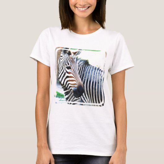 Vet Zebra Dames T-shirt (Voorkant)