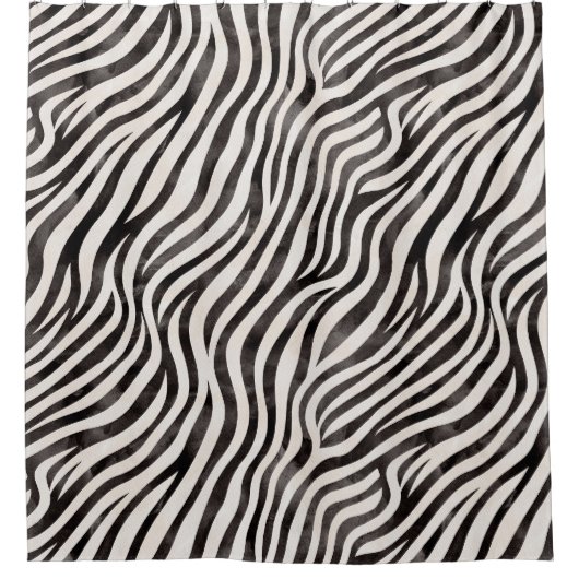 Vet Zebra Print Douchegordijn (Voorkant)