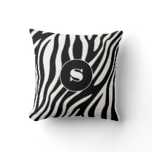 Vet Zebra Streep Zwart-wit met monogram