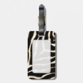 vet zebraprintpatroon bagagelabel (Achterkant verticaal)