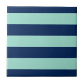 Vet zeebrasem groen en donkerblauwe strepen tegeltje (Voorkant)