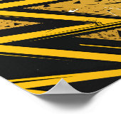 Vet Zigzag Abstract Ontwerp Poster (Hoek)