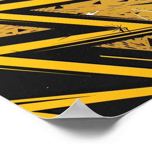 Vet Zigzag Abstract Ontwerp Poster (Hoek)