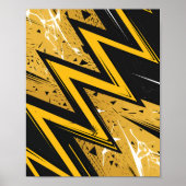 Vet Zigzag Abstract Ontwerp Poster (Voorkant)