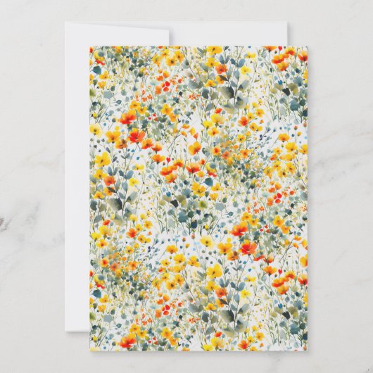 Vet zomer bloemen afstuderen feest kaart (Achterkant)