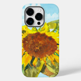 Vet Zomer Zonnebloem Waterverf Art Geel Bruin Case-Mate iPhone 14 Pro Hoesje