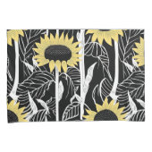 Vet Zonnebloem Linocut kunstwerk Shams Kussensloop (Voorkant-Rechts)