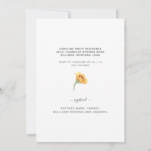 Vet Zonnebloem Roze Bloemen Elegant Vrijgezellenfe Kaart (Achterkant)