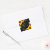 Vet zonnebloempel Gold Luxury Soy Candle Label (Envelop)