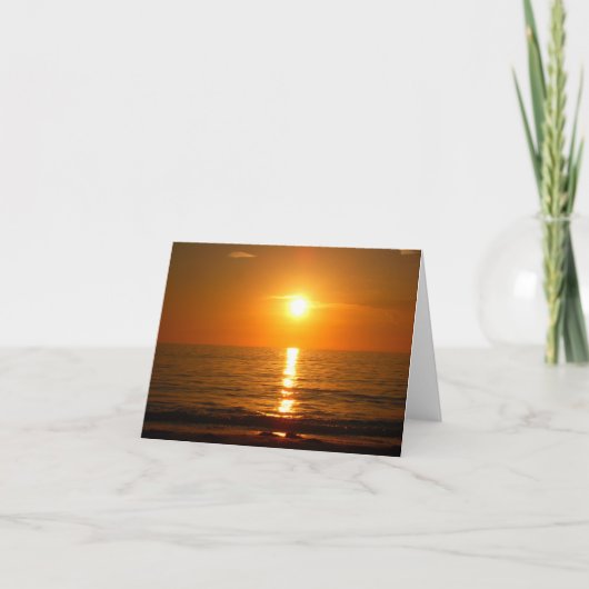 Vet zonsondergang op de zee Notecard Bedankkaart (Voorkant)