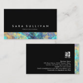 Vet Zwart Abstract Multi Color Mix Business Card Visitekaartje (Voorkant / Achterkant)