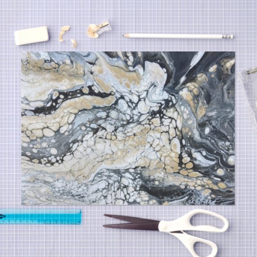 Vet zwart Abstract weefselpapier Tissuepapier (Craft)