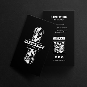 Vet Zwart Barbershop Kapper Hair Stylist Visitekaartje