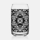 Vet Zwart Botanisch Ontwerp: Opvallende Natuur Blikvorm Glas (Voorkant)