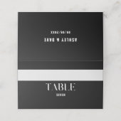 Vet Zwart Bruiloft Aangepaste Plaats Kaart Plaatskaartje (Buitenkant ongevouwen)