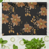 Vet zwart bruin en goud theedoek (Gevouwen)