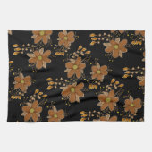 Vet zwart bruin en goud theedoek (Horizontaal)
