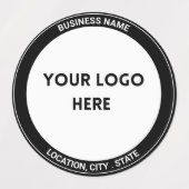 Vet Zwart Custom Logo Stickers (Design 1)