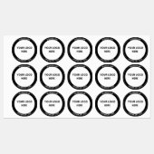 Vet Zwart Custom Logo Stickers (Vel)