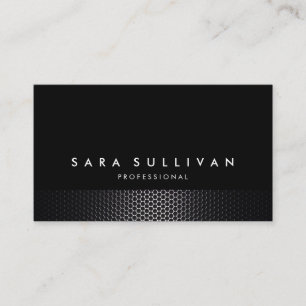 Vet Zwart Donker Metaal Netting Textuur BusinessCa Visitekaartje