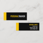 Vet zwart en aangepast kleurentrainer voor persoon mini visitekaartje (Voorkant / Achterkant)