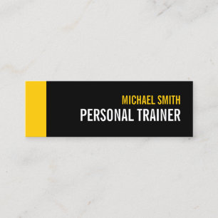 Vet zwart en aangepast kleurentrainer voor persoon mini visitekaartje