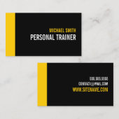 Vet zwart en aangepast kleurentrainer voor persoon visitekaartje (Voorkant / Achterkant)