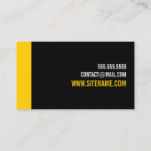 Vet zwart en aangepast kleurentrainer voor persoon visitekaartje (Achterkant)