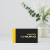 Vet zwart en aangepast kleurentrainer voor persoon visitekaartje (Staand voorkant)