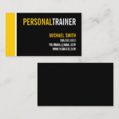 Vet zwart en aangepast kleurentrainer voor persoon visitekaartje (Voorkant / Achterkant)