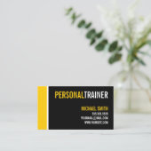 Vet zwart en aangepast kleurentrainer voor persoon visitekaartje (Staand voorkant)