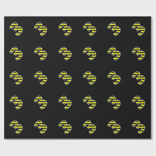 Vet, zwart en geel Stripes 3 Event # (Birthday) Cadeaupapier