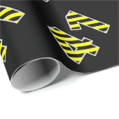 Vet, zwart en geel Stripes 41 Event # (Birthday) Cadeaupapier (Rol Hoek)