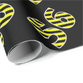 Vet, zwart en geel Stripes 56 Event # (Birthday) Cadeaupapier (Rol Hoek)
