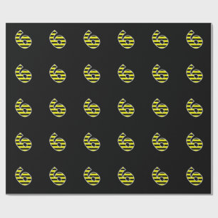Vet, zwart en geel Stripes 6 Event # (Birthday) Cadeaupapier