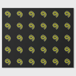 Vet, zwart en geel Stripes 9 Event # (Birthday) Cadeaupapier