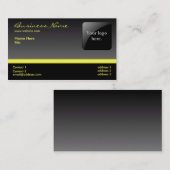 Vet zwart en geel visitekaartje - met logo (Voorkant / Achterkant)