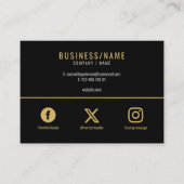 Vet zwart en goud, social media visitekaartje (Voorkant)