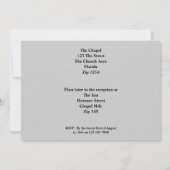 Vet zwart en grijs huwelijk kaart (Achterkant)