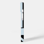 Vet zwart en lichte grijze strips op het Jouw naam Case-Mate iPhone Case (Achterkant / Links)