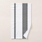 Vet zwart en wit Abstract geometrisch patroon Bad Handdoek (Handdoek)