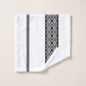 Vet zwart en wit Abstract geometrisch patroon Bad Handdoek (Wasdoekje)
