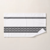 Vet zwart en wit Abstract geometrisch patroon Bad Handdoek (Handdoek)