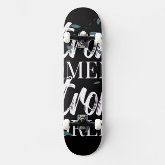 Vet Zwart en Wit Abstracte Typografie Aangepaste S Persoonlijk Skateboard